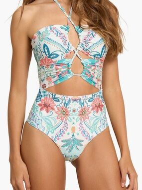 Cosita Linda Strappy Cut Out One Piece. Size Med